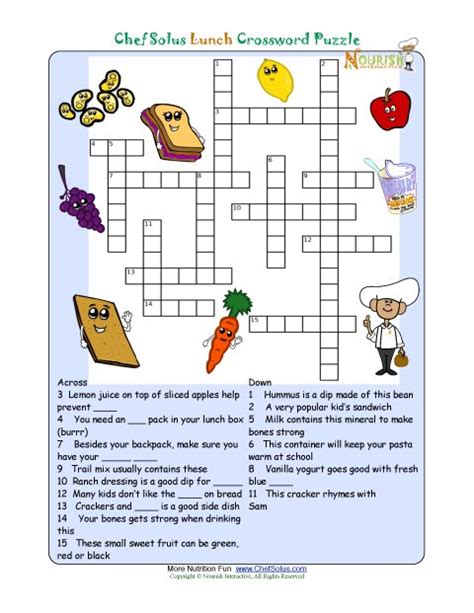 Classic grade school lunch crossword clue - The Crossword Solver found 30 answers to "time for lunch", 4 letters crossword clue. The Crossword Solver finds answers to classic crosswords and cryptic crossword puzzles. Enter the length or pattern for better results. Click the answer to find similar crossword clues . Enter a Crossword Clue.